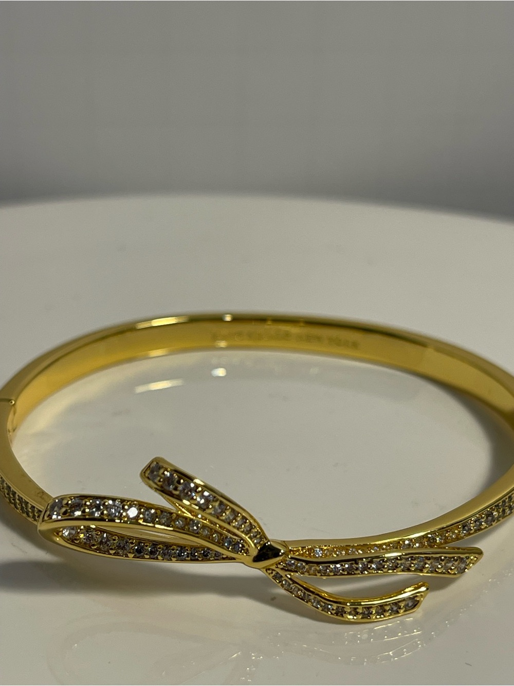 kate spade New York Gold Pavé-Crystal Bow Bangle - NWOT ** - Picture 3 of 4